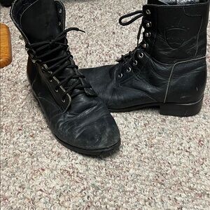 Ariat Black Leather lace fasten Boots